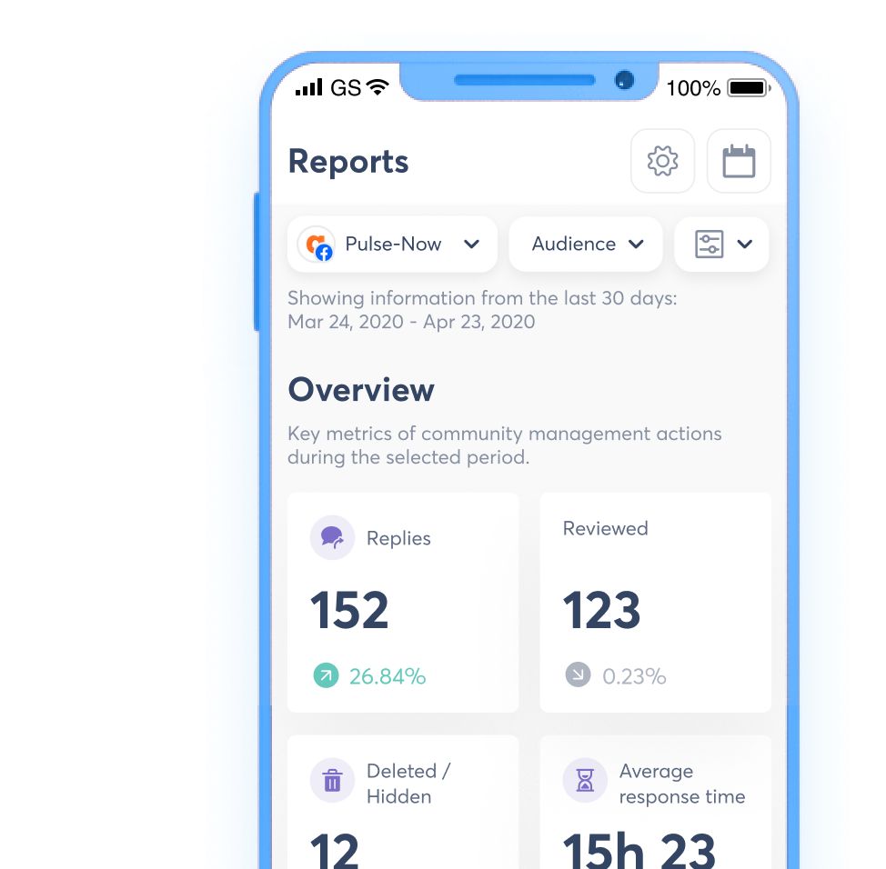 Mobile app screen